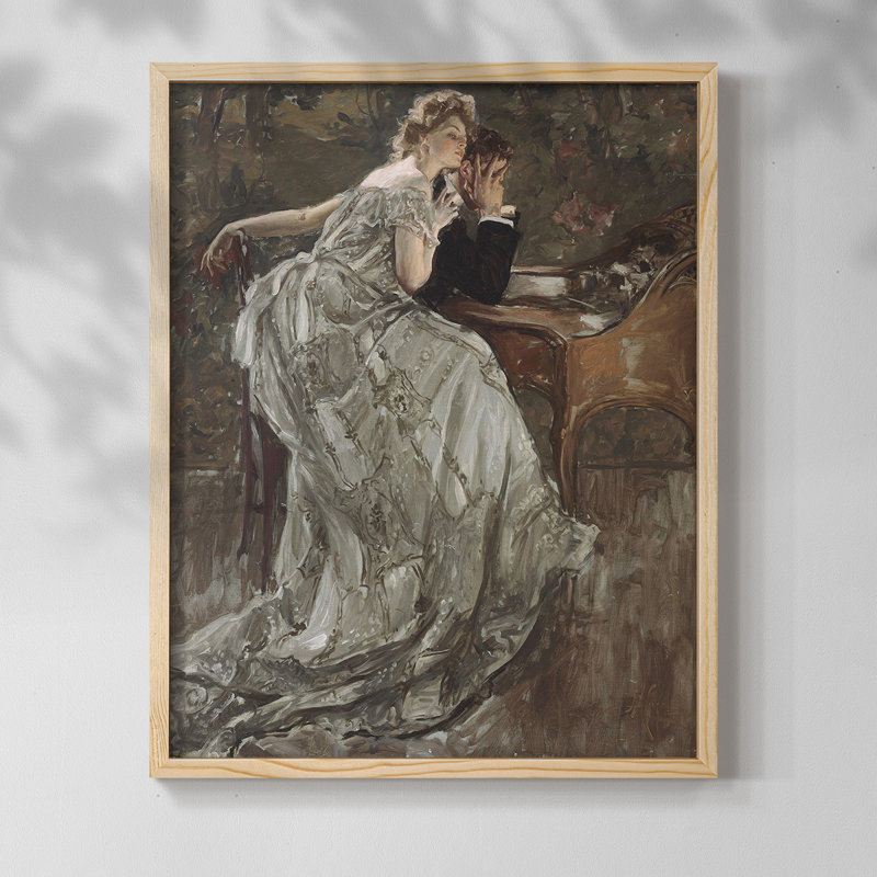 Vintage Portrait Print XVIII - Reproduction encadrée, Naturel, H 14 po x l 11 po