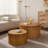 Nesting Coffee Table Set with Vertical Textured Embossed Design-1254109640-1272716205