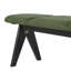 Banc rembourré avec pieds en bois noir, siège en tissu vert, fabrication en bois massif et manufacturé, capacité de 250 lb, banc d'entrée 53 po pour le salon et la chambre à coucher