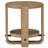 Pula 24'' Tall Abstract Round End Table with Shelf