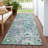 Machine Washable Indoor/Outdoor Raemoore ACN2403 Floral Rug-1610104603