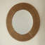 Miroir mural rond rond en chanvre naturel