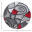 Tapis décoratif en oléfine à motif abstrait moderne Sioar-454488290