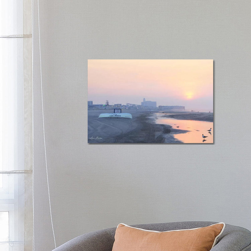 Ocean City Sunrise by Lori Deiter - Wrapped Canvas Print