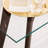 Diano 43.3" Narrow Console Table with Solid Wood Legs and Tempered Glass Top Desk-441693468