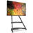 Black Floor TV Stand with Shelving, Corner TV Stand for 43 55 65 70 75 Inch TV