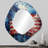 Flag American Flag II - Flag Usa Unique Shape Decorative Wall Mirror, Modern Asymmetrical Mirror, Printed Metal Art-107230192