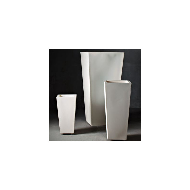 Kabin Planter, 40" H x 17.5" W x 17.5" D, White