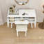 Bureau de maquillage pour meuble-lavabo avec tiroir de rangement, armoire, tabouret et port de charge-1207039110