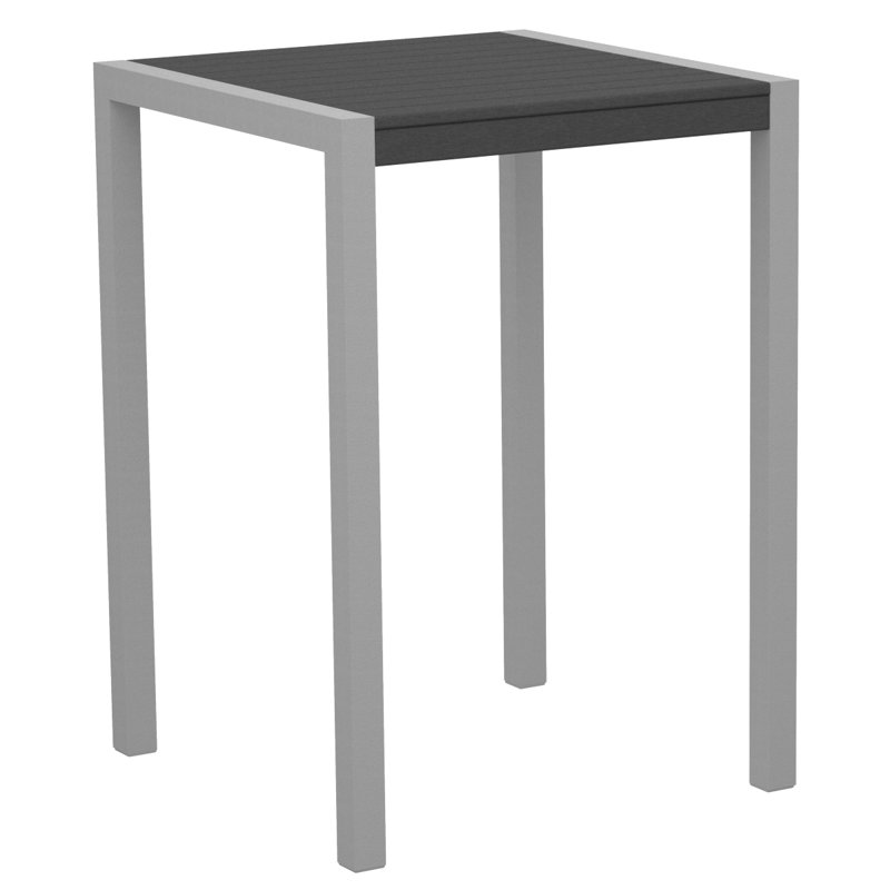Table de bar POLYWOOD MOD 30 ", Argent texturé, Gris ardoise
