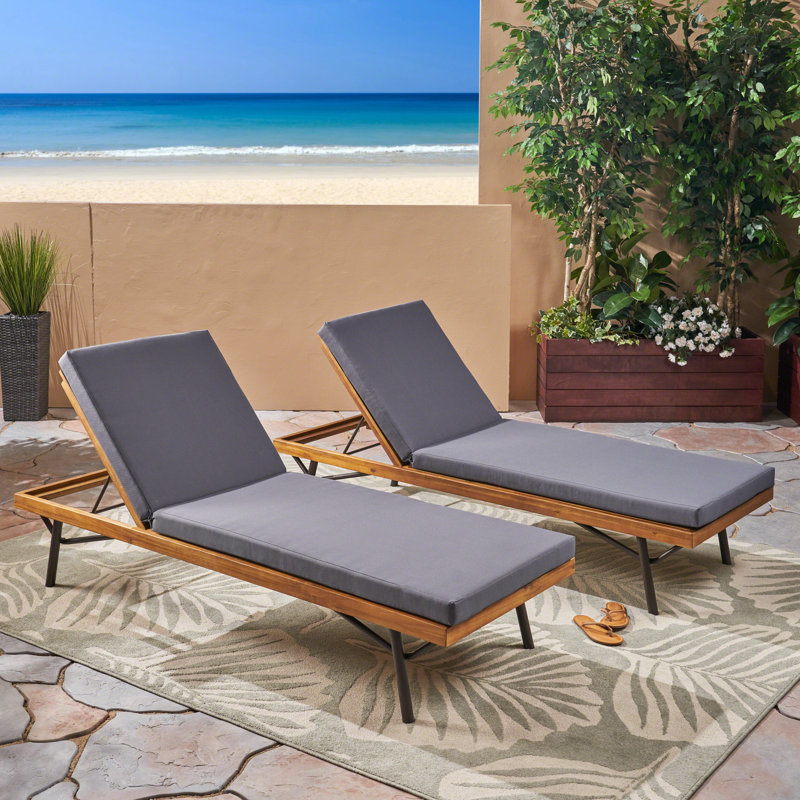 Chaise longue inclinable avec coussin Clearbrook