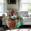 Harmonic Hues Hideout - couverture en sherpa de qualité supérieure 1 pièce - reproduction d'art luxueuse-96939157