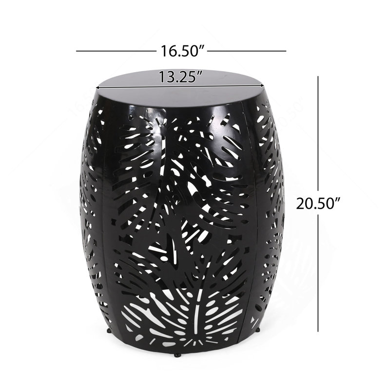 Metal End Table -Large, Black