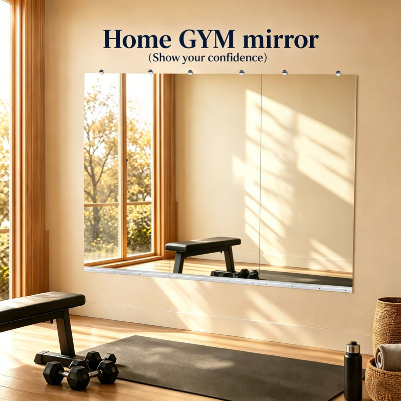 Miroir de gymnastique sans cadre (24 x 48 pouces, paquet de 3) pour le yoga et la remise en forme