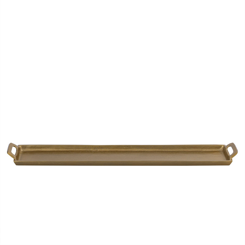 Plateau de service Luciana, H 0,5 po x l 30 po x P 5 po, Laiton
