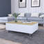 TUHOME Boston Lift-Top Coffee Table, White