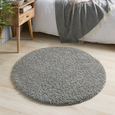 Solid Colour Machine Tufted Area Rug