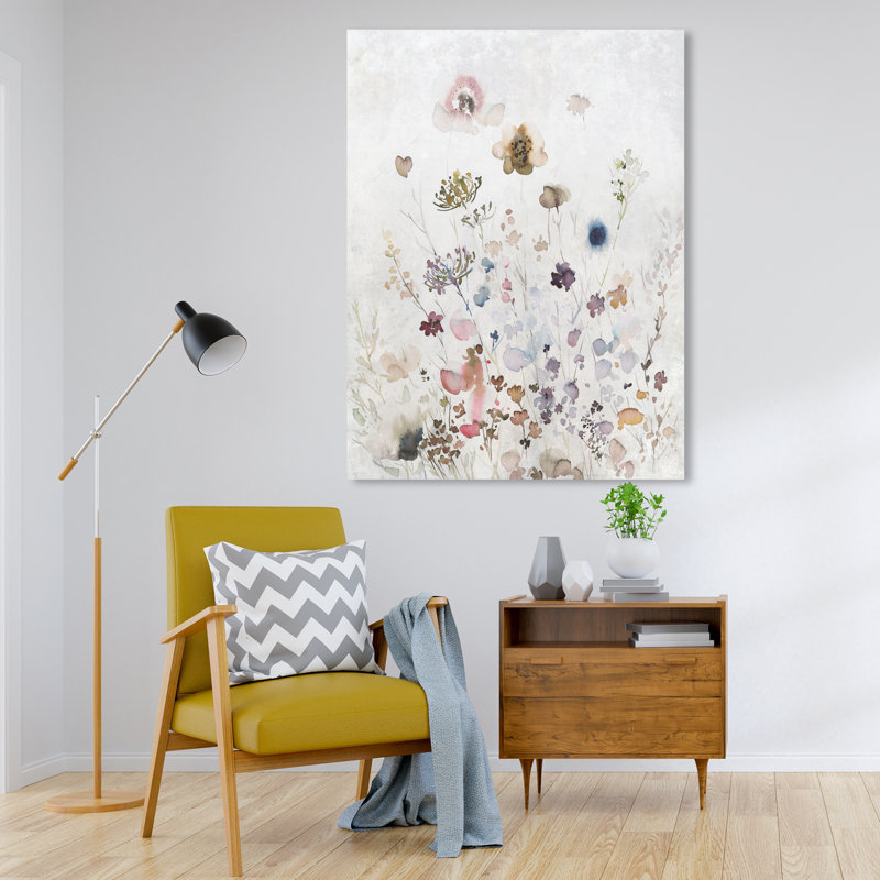 «Meadow Wild Floral» sur toile par Wynwood Studio Print, H 30 po x l 30 po x P 0,8 po