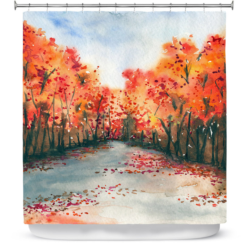 Rideau de douche simple automne voyage