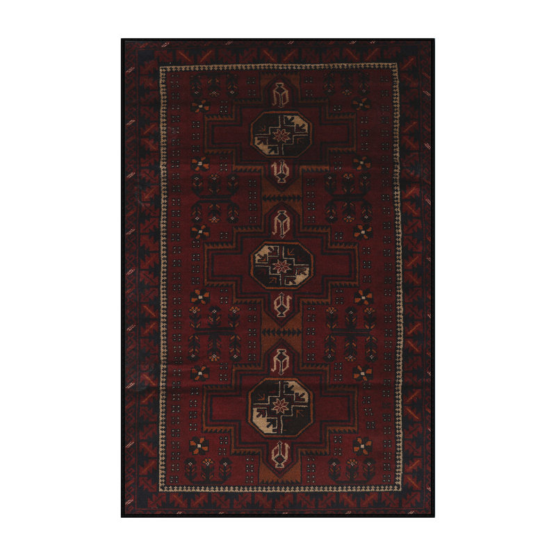 Tapis rouge à motif sud-ouest, Rectangle 5 pi x 7 pi