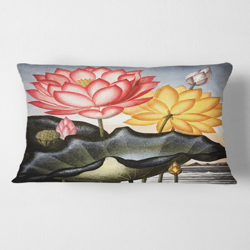 Fleurs rétro II - coussin traditionnel imprimé