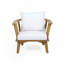 Fauteuil club d'extérieur en bois d'acacia