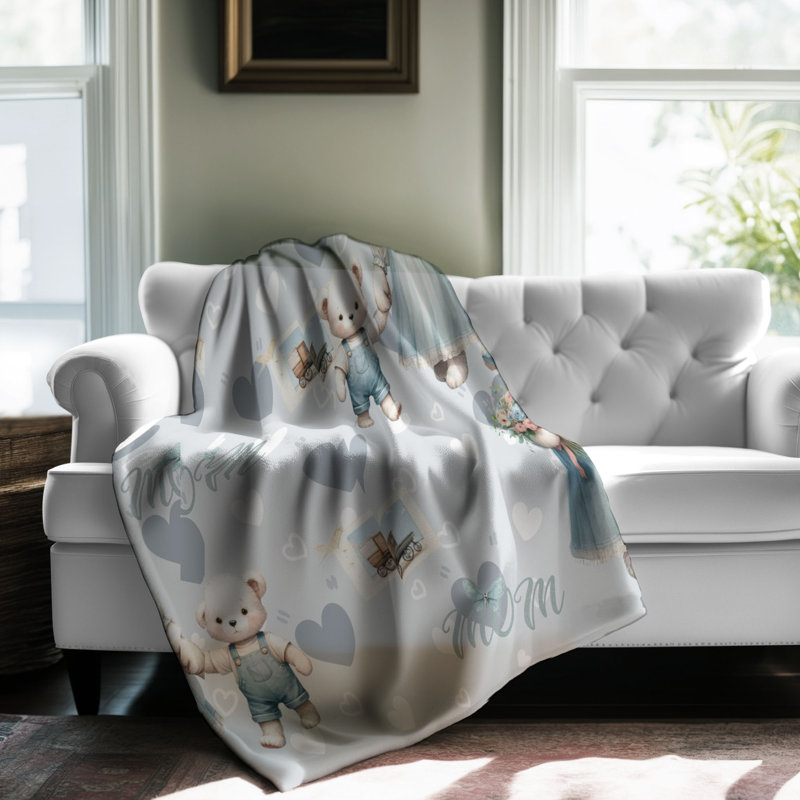 Mom Teddy - 1 Piece Premium Blanket, 50" W x 60" L