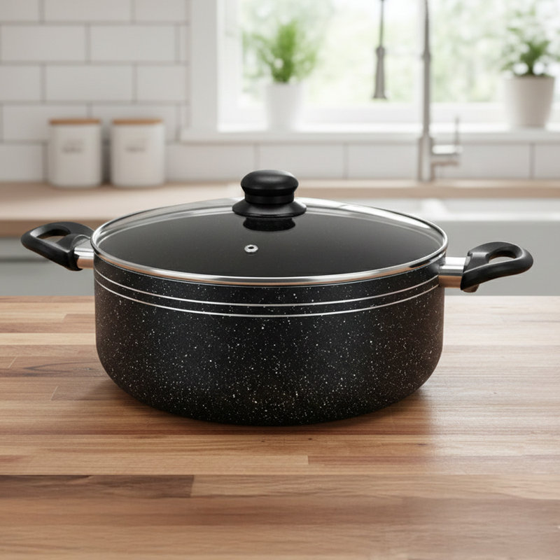 ROYALFORD Non-Stick Aluminum Round Dutch Oven, 4.5 L