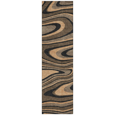 Machine Washable Indoor/Outdoor Chantille ACN2493 Abstract Rug