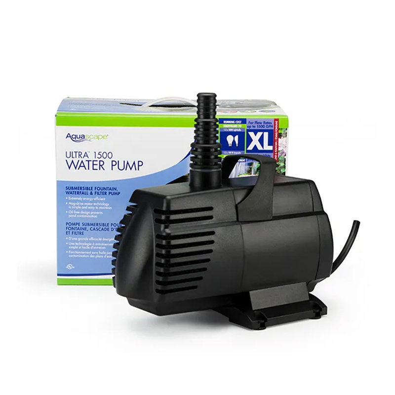 Pompe à 3 voies ou à valve simple et raccord de tuyau multi-tailles pour fontaines et cracheurs, moteur écoénergétique, 1100 GPH