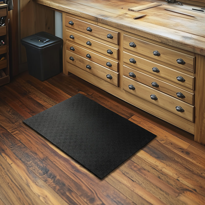 Tapis de gymnastique robuste antidérapant en caoutchouc robuste multi-usage 2 pi x 3 pi