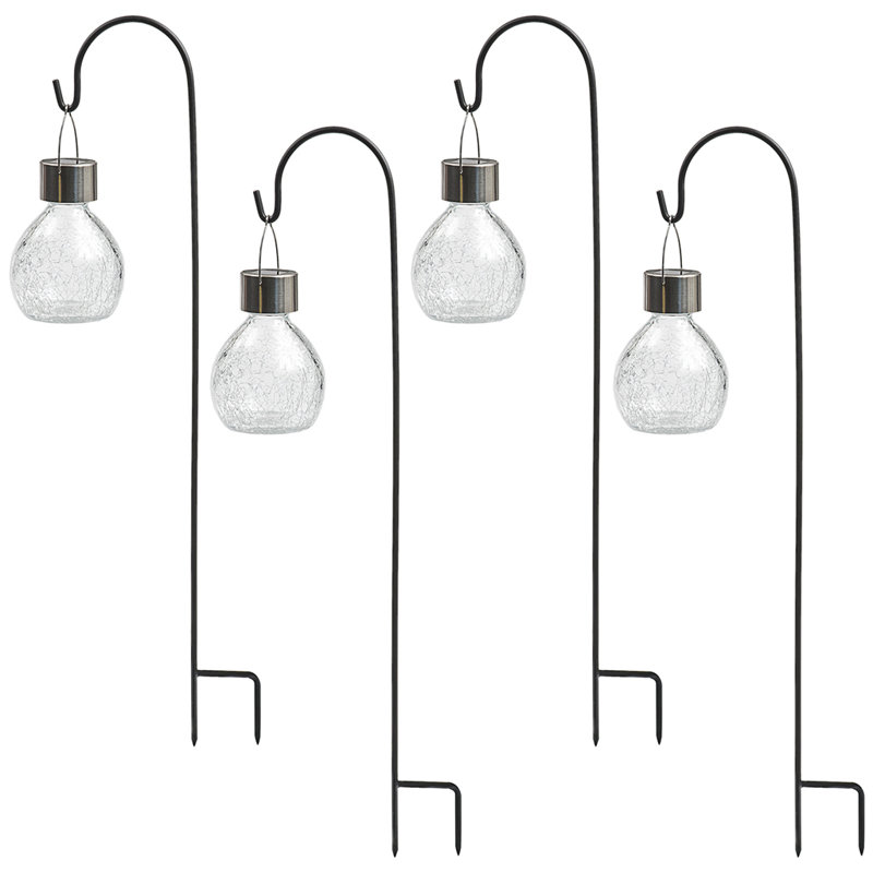 LED Solar Lights on Shepherd Hooks