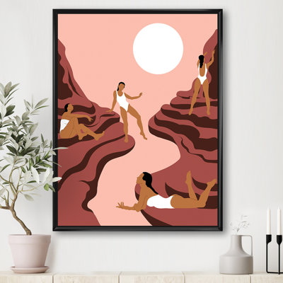 " Empowered Cosmic Women Geometric Goddess Series Black And Red V "