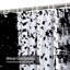 Rideau de douche abstrait à motif abstrait noir avec 12 crochets-920363227