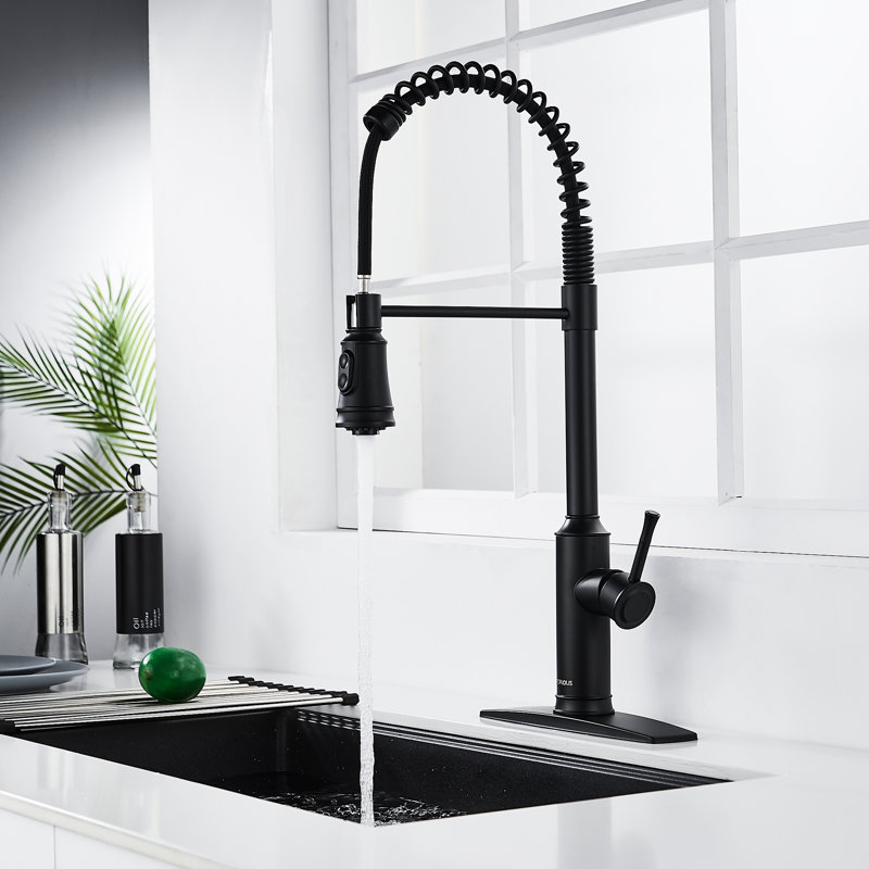 Blue Elephant Pull Down Kitchen Faucet, Black
