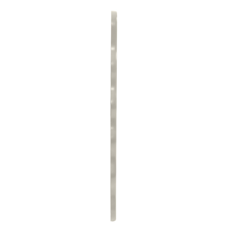 Nickel Scalloped Frame 36'' Rectangular Wall Mirror