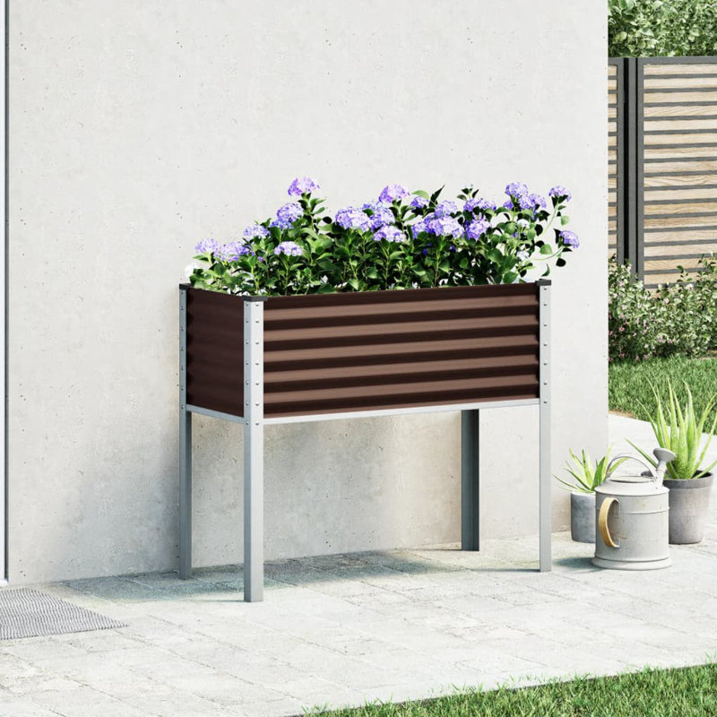 Ankoma Planter Box, Brown, 90cm H x 100cm W x 45cm D