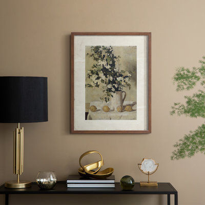 Vintage Floral Print CCCLXX Framed Print - Solid Wood