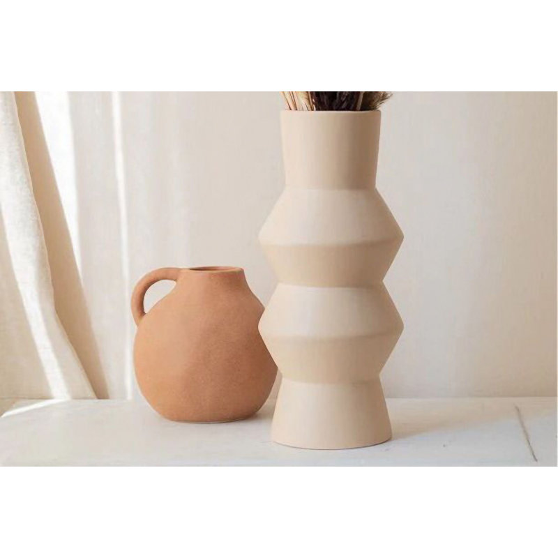 Cookinson Ceramic Table Vase, 29cm H x 11cm W x 11cm D, Cream