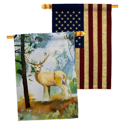 Double Sided 40'' H x 28'' W Polyester Animal House Flag