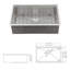 Évier de cuisine encastrable 30 po x 19 po x 10 po à encastrer 16 po