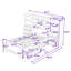 Lit plateforme simple en bois avec tiroirs de rangement et tête de lit polyvalente-1034821962