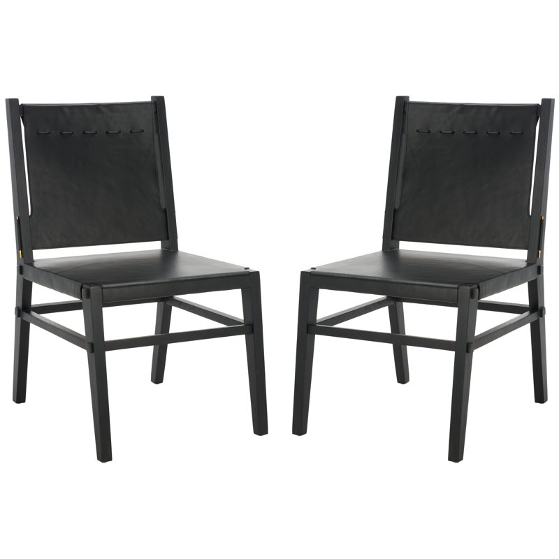 Stourbridge Leather Dining Chair, Black