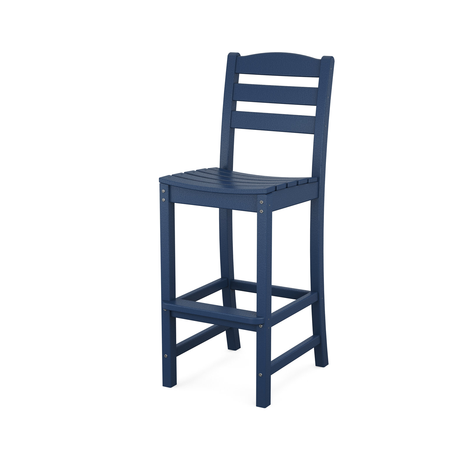 POLYWOOD® La Casa Café Armless Patio Bar Stool, Navy