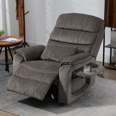Fauteuil inclinable surdimensionné avec chaleur et massage et recharge de téléphone sans fil