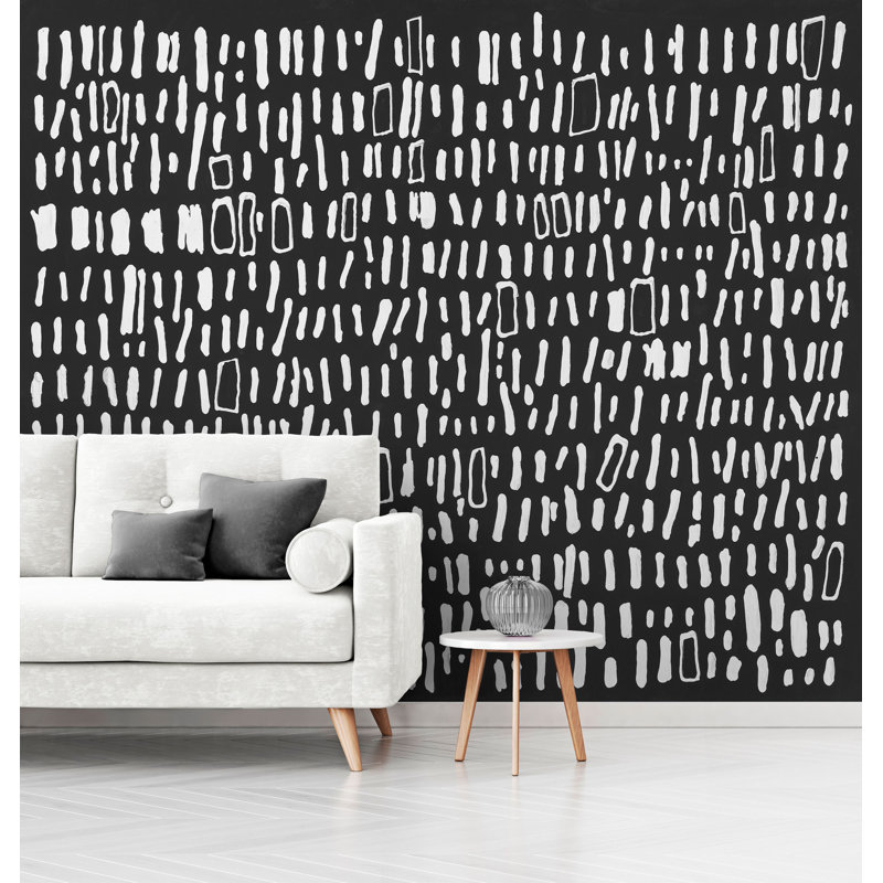 Tribal Code Peel & Stick Fabric Wall Mural, 120" W x  144" L