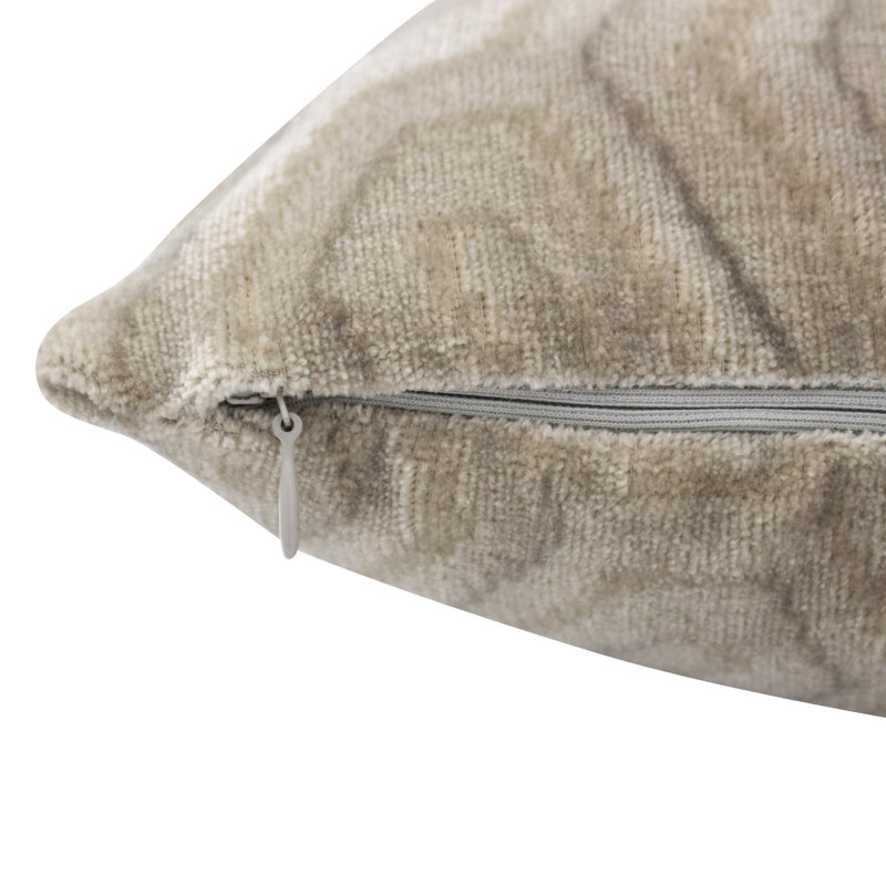 Housse de coussin rectangulaire luxueuse Zulu Oyster, Beige