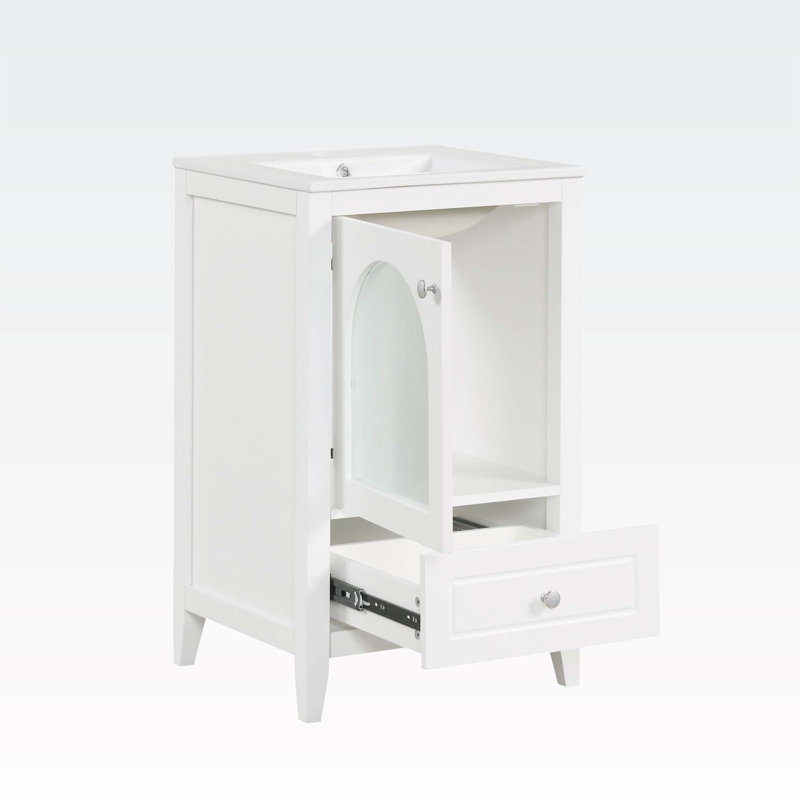 Meuble-lavabo de 20 po avec lavabo, Blanc