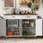 Farmhouse-Style Rolling Kitchen Island With Drop Leaf, Built-In Power Outlets, Adjustable Shelving, Spice Rack, And Locking Wheels For Flexible Storage And Workspace.-129765432