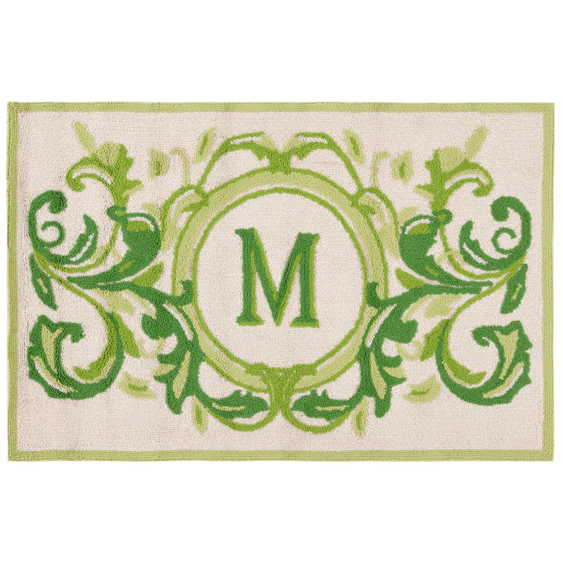 Paillasson Beldegg, L 30 po x L 48 po, M, Beige et vert